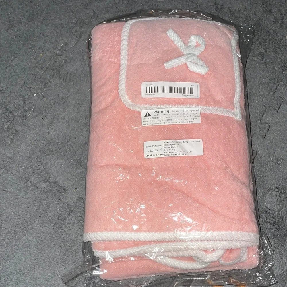 Pink Towel Wrap Dress with Pocket